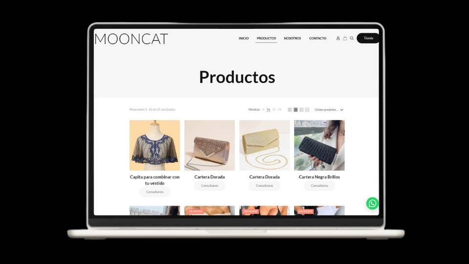 Tienda online Mooncat Vestidos - Impulso Websites